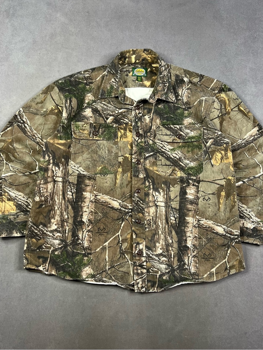 Cabela's Men's Realtree Camo Button-Down Shirt - Brown/Green